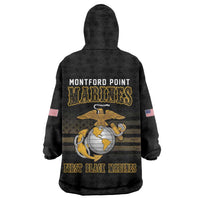Montford Point Marines Wearable Blanket Hoodie First Black Marines USMC Military - Wonder Print Shop