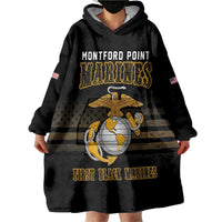 Montford Point Marines Wearable Blanket Hoodie First Black Marines USMC Military - Wonder Print Shop