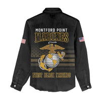 Montford Point Marines Women Casual Shirt First Black Marines USMC Military - Wonder Print Shop