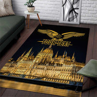 Personalized Hungary Budapest Capital Area Rug Hungarian Turul Bird - Wonder Print Shop