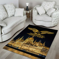 Personalized Hungary Budapest Capital Area Rug Hungarian Turul Bird - Wonder Print Shop