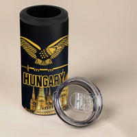 Personalized Hungary Budapest Capita 4 in 1 Can Cooler Tumbler Hungarian Turul Bird - Wonder Print Shop