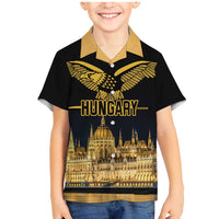 Personalized Hungary Budapest Capital Family Matching Mermaid Dress and Hawaiian Shirt Hungarian Turul Bird - Wonder Print Shop