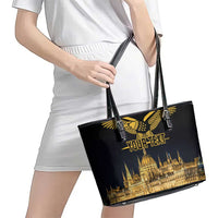 Personalized Hungary Budapest Capital Leather Tote Bag Hungarian Turul Bird - Wonder Print Shop