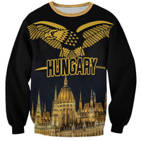 Personalized Hungary Budapest Capital Sweatshirt Hungarian Turul Bird - Wonder Print Shop