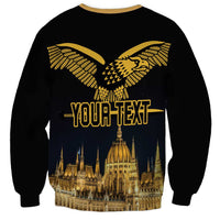 Personalized Hungary Budapest Capital Sweatshirt Hungarian Turul Bird - Wonder Print Shop