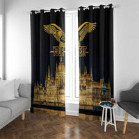 Personalized Hungary Budapest Capital Window Curtain Hungarian Turul Bird - Wonder Print Shop