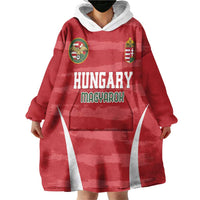 Custom Hungary Football Wearable Blanket Hoodie Magyarok Classic Football - Wonder Print Shop