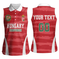 Custom Hungary Football Women Sleeveless Polo Shirt Magyarok Classic Football - Wonder Print Shop