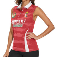 Custom Hungary Football Women Sleeveless Polo Shirt Magyarok Classic Football - Wonder Print Shop