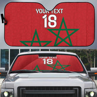 Custom Morocco Heritage Football Auto Sun Shade Road To Champion