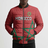 Custom Morocco Heritage Football Bomber Puffer Jacket Road To Champion