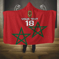 Custom Morocco Heritage Football Hooded Blanket Road To Champion