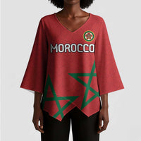 Custom Morocco Heritage Football Kimono Sleeve Blouse Road To Champion
