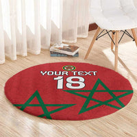 Custom Morocco Heritage Football Round Carpet Road To Champion