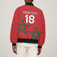 Custom Morocco Heritage Football Sleeve Zip Bomber Jacket Road To Champion