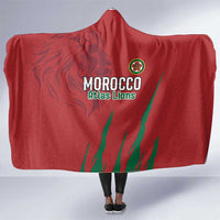 Morocco Football Hooded Blanket Atlas Lions Road To Champion