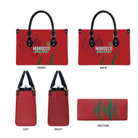 Morocco Football Leather Bag Atlas Lions Road To Champion