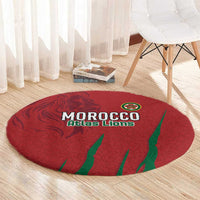 Morocco Football Round Carpet Atlas Lions Road To Champion