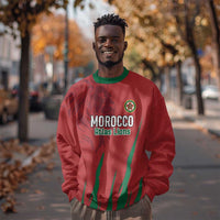 Custom Morocco Football Sweatshirt Atlas Lions Road To Champion