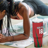 Custom Morocco Football Tumbler With Handle Atlas Lions Road To Champion