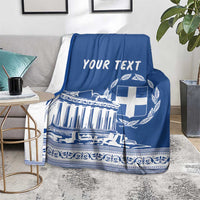 Personalized Greece Athena Goddess Blanket Parthenon Greek Key Patterns