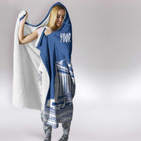 Personalized Greece Athena Goddess Hooded Blanket Parthenon Greek Key Patterns