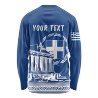 Personalized Greece Athena Goddess Long Sleeve Shirt Parthenon Greek Key Patterns