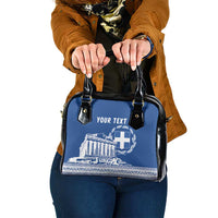 Personalized Greece Athena Goddess Shoulder Handbag Parthenon Greek Key Patterns