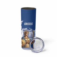 Personalized Greece Athena Goddess Skinny Tumbler Parthenon Greek Key Patterns