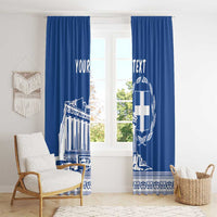 Personalized Greece Athena Goddess Window Curtain Parthenon Greek Key Patterns