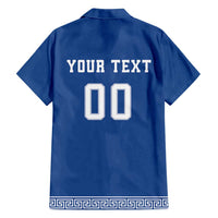 Custom Greece Football Family Matching Off Shoulder Short Dress and Hawaiian Shirt Go Champions Ethniki LT18