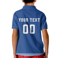 Custom Greece Football Kid Polo Shirt Go Champions Ethniki LT18