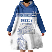 Custom Greece Football Wearable Blanket Hoodie Go Champions Ethniki LT18