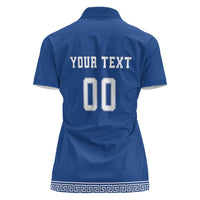 Custom Greece Football Women Polo Shirt Go Champions Ethniki LT18