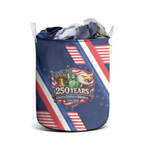 America 250th Anniversary Laundry Basket USA 1776-2026 Patriotic Eagle