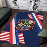 America 250th Anniversary Area Rug USA 1776-2026 Patriotic Eagle
