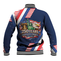 America 250th Anniversary Baseball Jacket USA 1776-2026 Patriotic Eagle