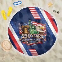 America 250th Anniversary Beach Blanket USA 1776-2026 Patriotic Eagle
