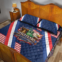America 250th Anniversary Quilt Bed Set USA 1776-2026 Patriotic Eagle