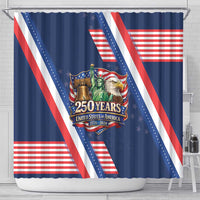 America 250th Anniversary Shower Curtain USA 1776-2026 Patriotic Eagle