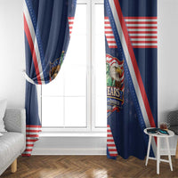America 250th Anniversary Window Curtain USA 1776-2026 Patriotic Eagle