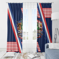 America 250th Anniversary Window Curtain USA 1776-2026 Patriotic Eagle
