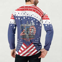 USA 250 Years of Freedom Button Sweatshirt All American Pride
