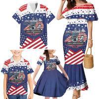 USA 250 Years of Freedom Family Matching Mermaid Dress and Hawaiian Shirt All American Pride