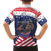 USA 250 Years of Freedom Family Matching Off Shoulder Maxi Dress and Hawaiian Shirt All American Pride