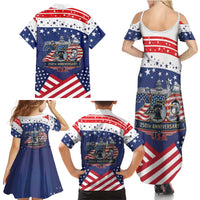 USA 250 Years of Freedom Family Matching Summer Maxi Dress and Hawaiian Shirt All American Pride