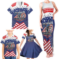 USA 250 Years of Freedom Family Matching Tank Maxi Dress and Hawaiian Shirt All American Pride