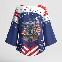 USA 250 Years of Freedom Kimono Sleeve Blouse All American Pride