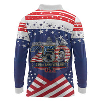 USA 250 Years of Freedom Long Sleeve Polo Shirt All American Pride